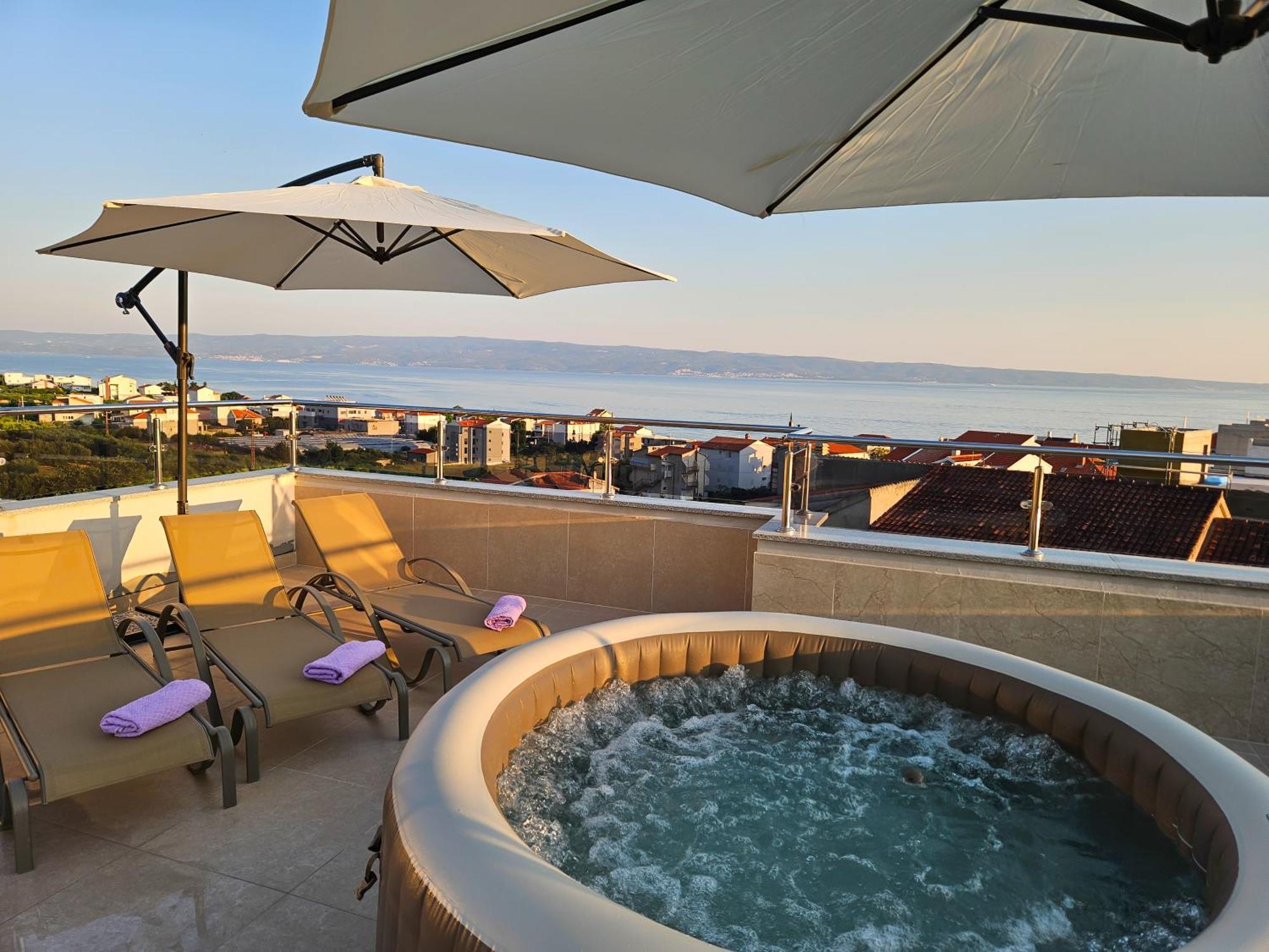 Modern Villa With Jacuzzi, Beautiful Sea View, Near Split! Villa 36A Podstrana Exterior foto